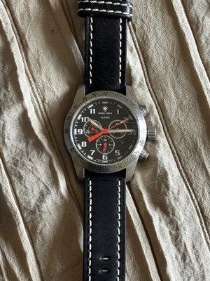 Swiss Timer H3 Chrono-Alarm mit Lederarmband Herrenuhr