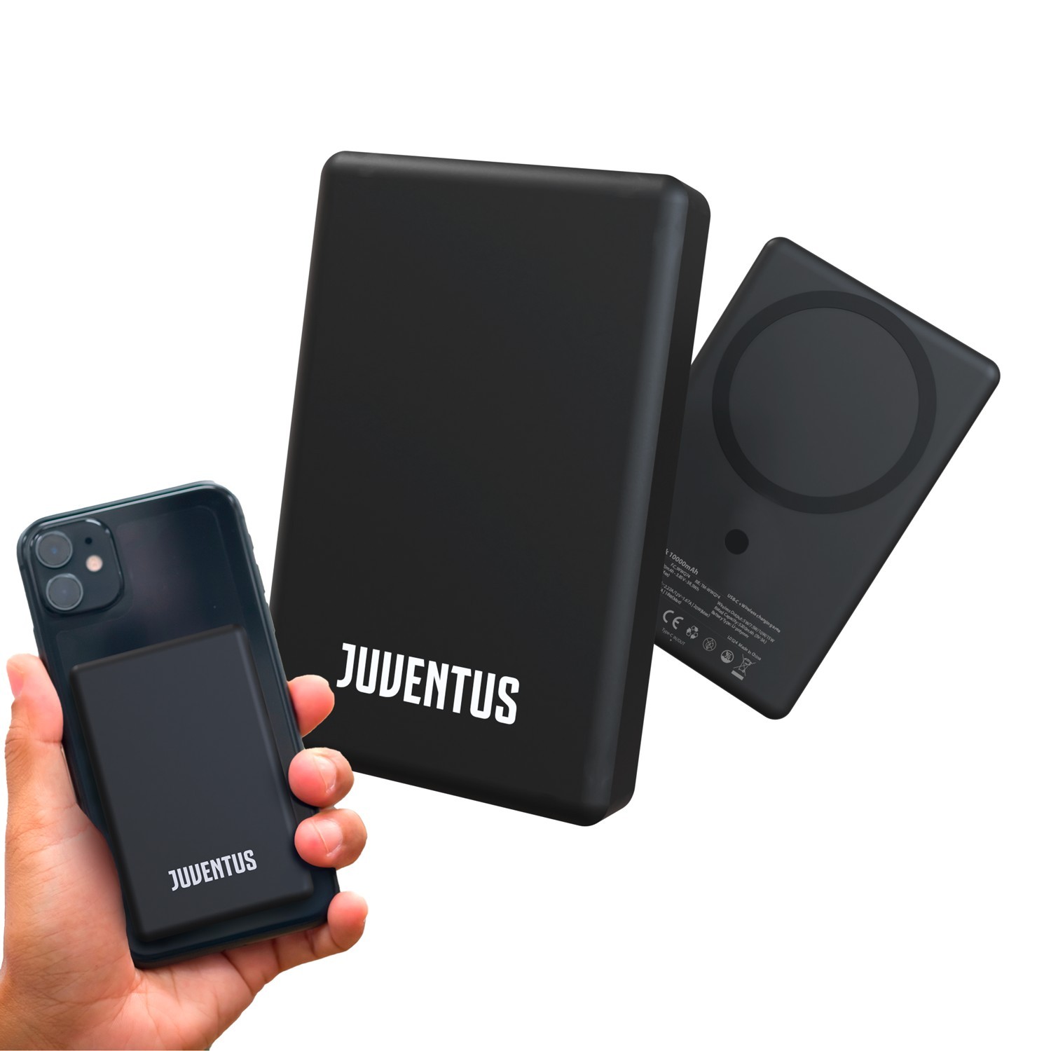 Powerbank 10000mAh Wireless Juventus PD22.5 Magnetico TECHMADE slim