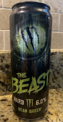 Monster Energy The Beast Hard 6% Mean Green (EMPTY) Collector Can 24 oz.