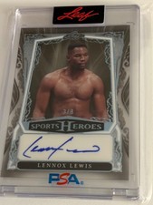 2025 LEAF SPORTS HEROES LENNOX LEWIS SSP RED ACETATE AUTOGRAPH PARALLEL /8