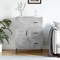Sideboard Betongrau 69,5 X 34 X 90 Cm Holzwerkstoff Kommode