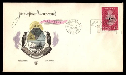 Mayfairstamps Argentina FDC 1958 Map Ano Geofisico Internacl Penguins First Day