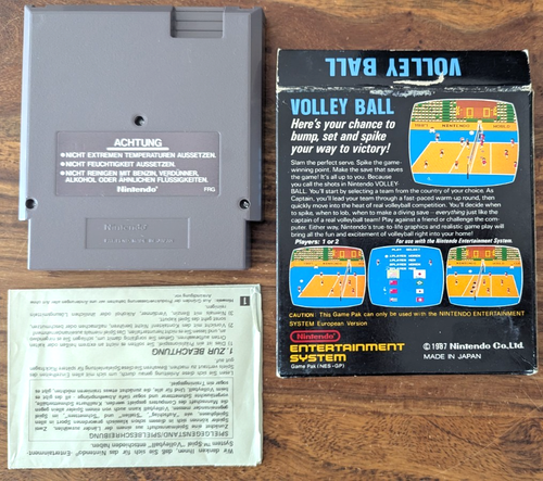 RARO gioco Nintendo NES pallavolo IMBALLO ORIGINALE tombe delle api CIB small box pallavolo - Foto 2 di 10
