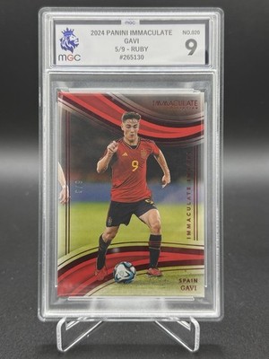 Gavi /9 Panini Immaculate Collection Ruby Barcelona Spain La Liga MGC 9