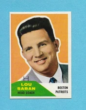 1960 Fleer Football #55 Lou Saban ROOKIE Head Coach Boston Patriots NRMT