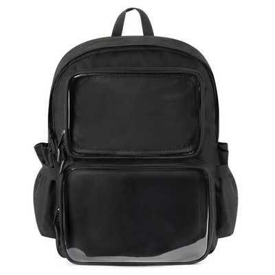 STEAMEDBUN Ita Bag Backpack with insert Pin Display Medium, Black