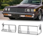 Pair Of Chrome Headlamp Light Bezels For Buick Regal Grand National GNX 84 87