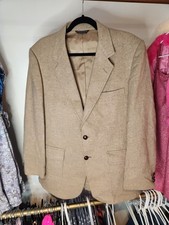 Vintage Men's Sports Coat Jacket Carters Wool Tan Made In USA Men’s 42 Regular