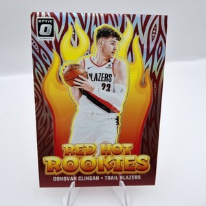 2024-25 Panini Donruss Optic Donovan Clingan Red Hot Rookies Silver Prizm #15
