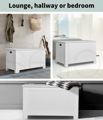 Levede Kids Toy Box Storage Chest Cabinet Container Clothes Organiser White - Picture 9 of 11