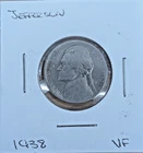 1938 Jefferson Nickel - VF Very Fine - P