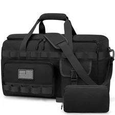 ZOMFELT Gym Bags for Men Women, Tactical Travel Duffle Bag with Removable Div...