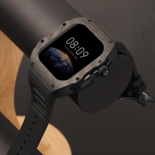 Apple Watch Band 46mm Case Carbon Fiber Cover Shockproof Scratch Resistant Sport - Zdjęcie 6 z 7