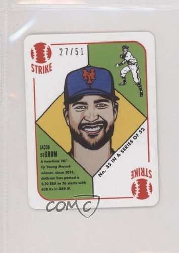 2021 1951 Topps by Blake Jamieson Blue Back /51 Jacob deGrom #35