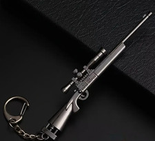 Silver Tactical Military Miniature Metal Micro M24 Gun Keychain Keyring EU