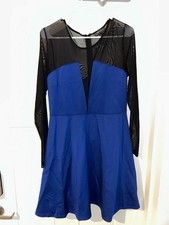 Forever 21 Plus Blue With Black Mesh Top Dress-Women's size 1X