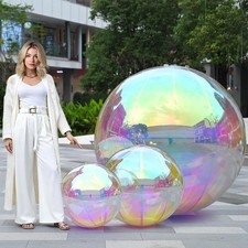 AplusChoice Big Shiny Inflatable Mirror Balls 3PCS with Electric Air Pump