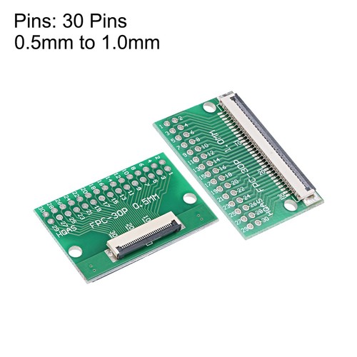 FFC FPC 30Pin 0.5mm 1mm Pitch to DIP 2.0mm PCB Converter Board - Picture 2 of 3