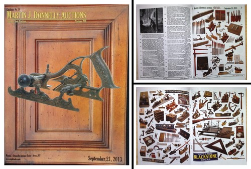 Full Color September, 2013 Antique Tool Auction Catalogue with Prices Realized
