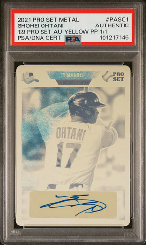 2021 Leaf Pro Metal 1989 Pro Set Auto Shohei Ohtani #PASO1  1/1 PSA A Auto A