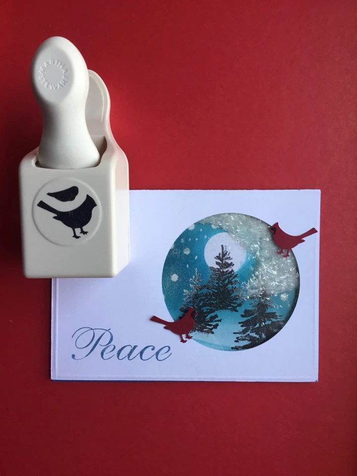 Martha Stewart Punch - Cardinal Bird Navidad Vacaciones RARO Foto 2 de 2