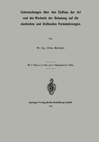 Otto Berner | Untersuchungen üBer Den Einfluss Der Art Und Des Wechsels Der...
