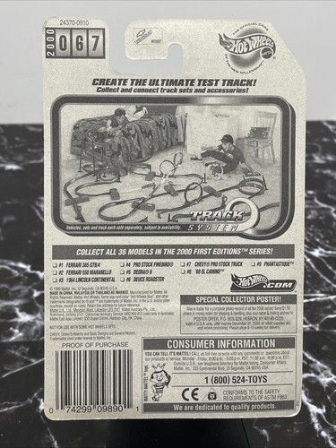 Hot Wheels 2000 First Editon #7 Chevy Pro Stock S-10 Truck #067 Neon Orange 5SP - Picture 3 of 3