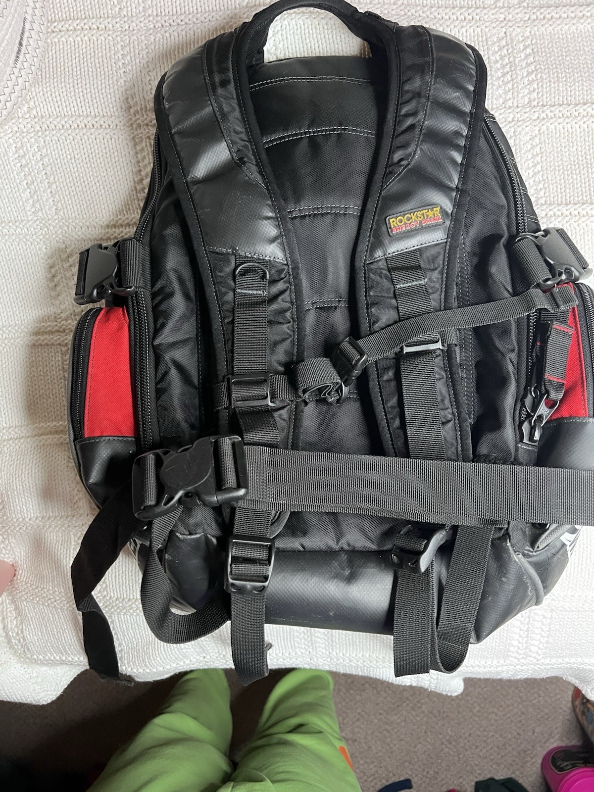 Rare Answer Backpack Padded Pockets Rockstar Ener… - image 2