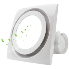 30W 9.65" Bathroom Exhaust Fan w/Light 110 CFM 1 Sones Low Noise Ventilation Fan