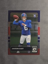 Jaxson Dart RC 2025-26 Optic Donruss Red White Blue Retro #2 SP Giants