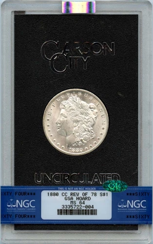 1880/79-CC Morgan Dollar Rev 78 GSA HOARD S$1 NGC MS64 (CAC)