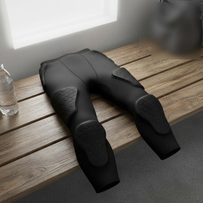 Hexagon Knee Guard Pants Ergonomic Flat Seams for Gridiron, Cycling