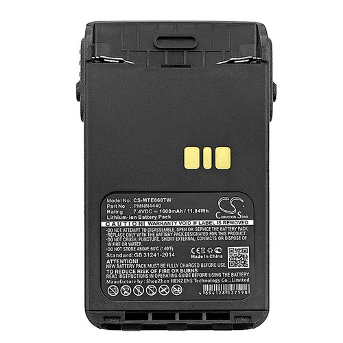Batterie 1600mAh PMNN4440 pour Motorola XiR E8600 E8608 E8668, DP3441 DP3441e - Photo 1 sur 5