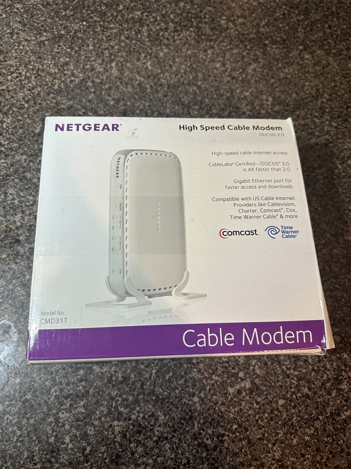 NETGEAR CMD31T White DOCSIS 3.0 High Speed Cable Modem with box eBay