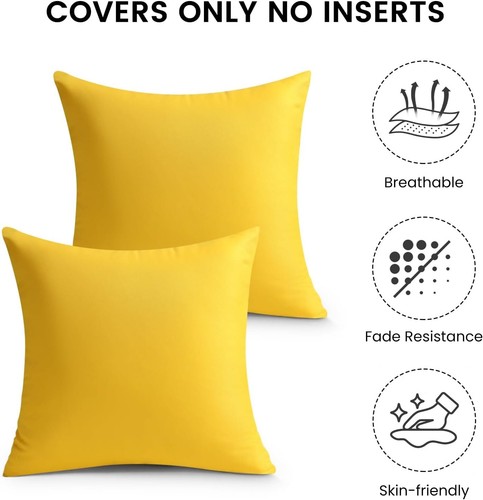 Outdoor Pillow Covers Set of 2, Decorative Farmhouse Waterproof Pillow Covers, S - Picture 2 of 8