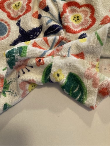 Mini Boden Terry Cloth Floral/Birds Shorts Girl Sz 10 Y Back Pockets - Picture 2 of 6