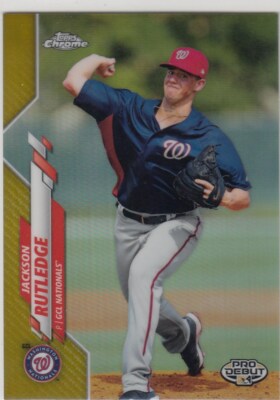 2020 Topps CHROME Pro Debut JACKSON RUTLEDGE Gold Refractor 1st #95 24/75