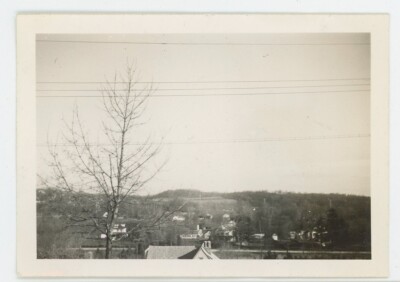 Vintage Photo Aerial View Village Mount Pleasant Winter Pleasantville NY 1940s