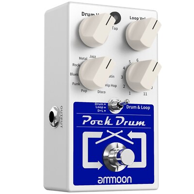 PockDrum Drum & Loop Guitar Effect Pedal 3 Modes 11 Drum Styles 11 H6E9