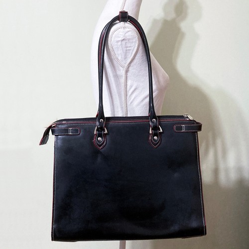 Bolso de Mano McKlein Winnetka Cuero para Laptop Maletín Negro con Borde Rosa - Imagen 9 de 23