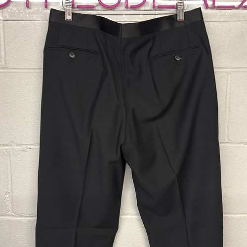 NEUF 2 PC 48R (1195 $) Trussini smoking smoking costume pantalon noir homme mariage de garçon - Photo 9 sur 12