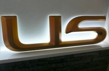 LEXUS IS Schriftzug ORIGINAL Logo Emblem Werbeschrift Reklameschild Buchstaben