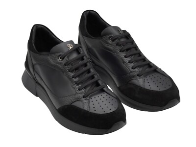 NWT STEFANO RICCI Leather  Sneakers EAGLE Shoes LOGO Eu 43 Uk 9 Us 10 (RES56)