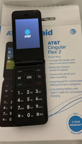 ️Téléphone prépayé Cingular Flex 2, 4 Go AT&T - 4G - MARINE  AUCUNE CARTE SIM INCLUSE  - Photo 1 sur 4