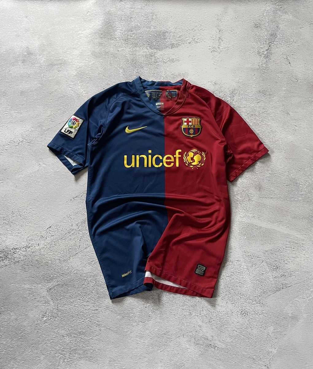Vintage Nike Fc Barcelona 2008/2009 Jersey Shirt Football Home Sz