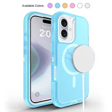 For iPhone 11 12 13 14 15 16 Pro Max Mag Safe Case Heavy Duty Shockproof Cover