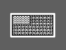 American Flag Sticker 9MM AR's Waterproof USA 2A Guns Gift NEW