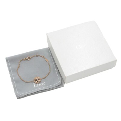 Christian Dior 18KRG Diamond Pink Opal Rose Des Vents Chain