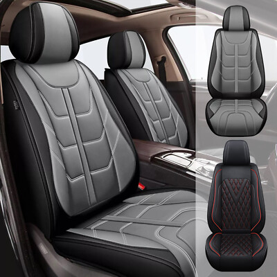 For HYUNDAI Elantra 2017-2024 Car Front Row Seat Covers PU Leather Protector Pad
