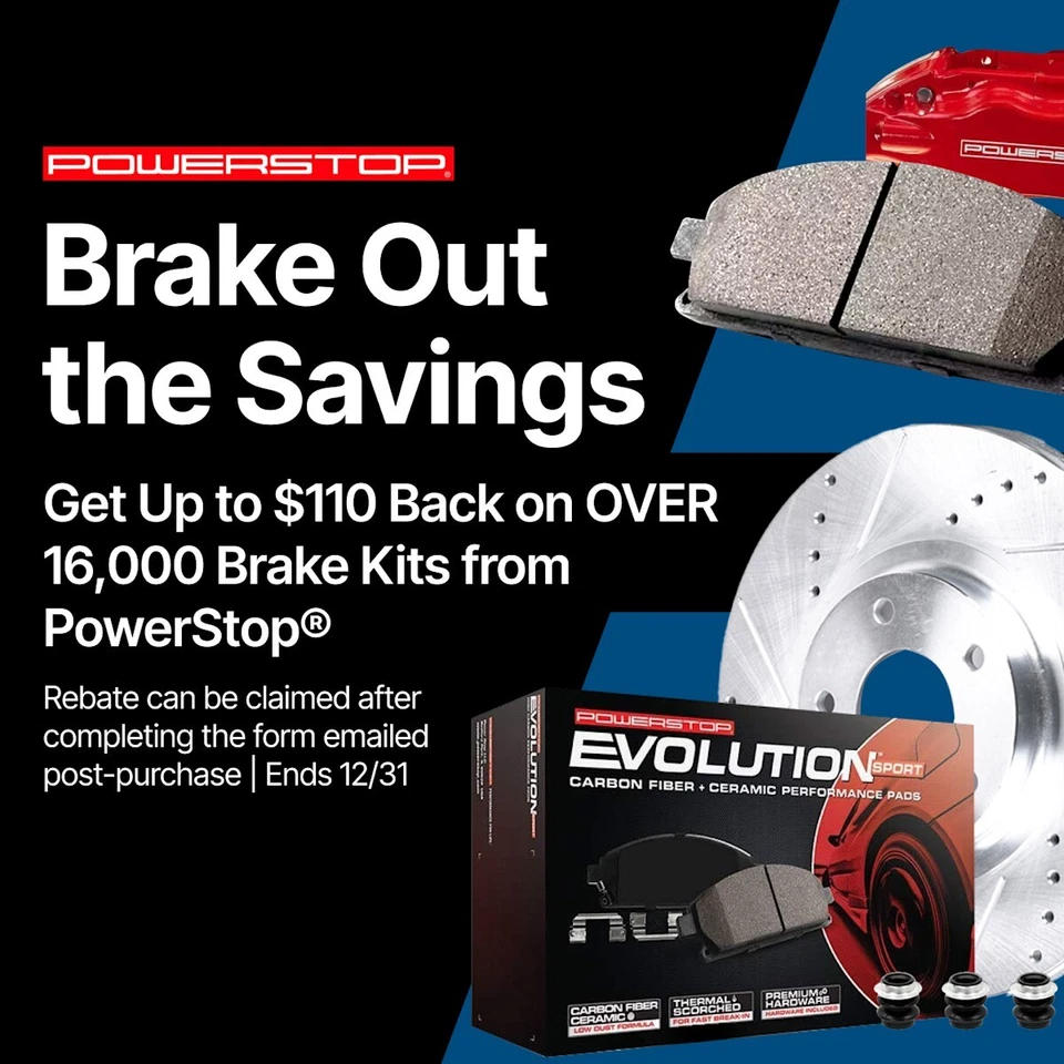 K4687 Powerstop 2-Wheel Set Brake Disc and Pad Kits Front for Lexus LS600h LS460 - Image 2 of 3